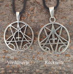 Pentagramm 56 mit Schlangenkette - Silber