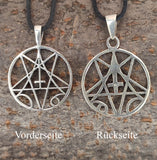 Pentagramm 56 mit Schlangenkette - Silber