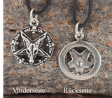Pentagramm 253 mit Korbkette - Silber