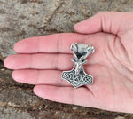 Kombi 346 Thorshammer mit Königskette - Silber