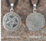 Pentagramm 135 mit Schlangenkette - Silber