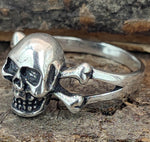 Ring Totenkopf, Gr. 50-68 (tk14) - Silber