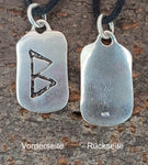 Rune Berkana 296 mit Schlangenkette - Silber