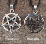 Pentagramm 137 mit Schlangenkette - Silber