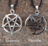 Pentagramm 137 mit Schlangenkette - Silber