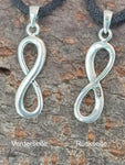 Unendlichkeitszeichen 258 mit Schlangenkette - Silber