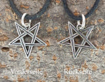 Pentagramm 51 mit Schlangenkette - Silber