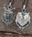 Anhänger 29 Wolfskopf - Edelstahl