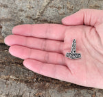 Thorshammer 141 mit Schlangenkette - Silber