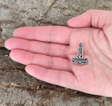 Thorshammer 141 mit Schlangenkette - Silber