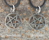 Pentagramm 52 mit Schlangenkette - Silber