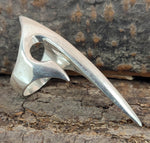 Ring mit langer Spitze, Gr. 54-72 (kr15) - Silber