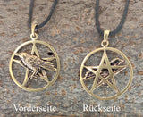 Anhänger 175 Pentagramm mit Rabe - Bronze