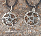 Pentagramm 47 mit Schlangenkette - Silber
