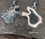 Anhänger 30 C Wolfskopf - Edelstahl