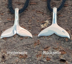 Walflosse 128 mit Schlangenkette - Silber