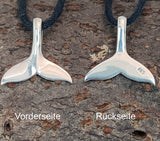 Walflosse 128 mit Schlangenkette - Silber