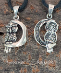 Eule 116 mit Schlangenkette - Silber