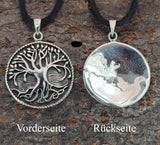 Lebensbaum 100 mit Korbkette - Silber