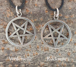 Pentagramm 53 mit Schlangenkette - Silber