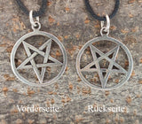 Pentagramm 53 mit Schlangenkette - Silber
