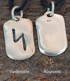 Rune Jera 314 mit Schlangenkette - Silber