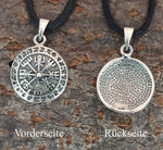 Wikinger Kompass 285 mit Schlangenkette - Silber
