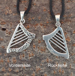 Keltische Harfe 359 mit Korbkette - Silber