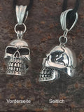 Totenkopf 180 mit Schlangenkette - Silber