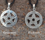 Pentagramm 227 mit Schlangenkette - Silber