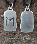Rune Ehwaz 305 mit Schlangenkette - Silber