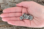 Motorrad 89 mit Panzerkette - Edelstahl