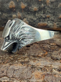 Ring Wolfskopf, Gr. 52-74 - Silber