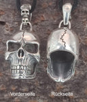 Totenkopf 181 mit Schlangenkette - Silber