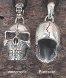Totenkopf 181 mit Schlangenkette - Silber