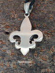 Fleur-de-Lis 15 B mit Panzerkette - Edelstahl