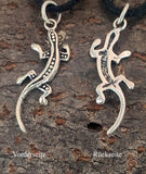 Anhänger 2 Echse - Silber