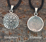 Wikinger Kompass 285 mit Schlangenkette - Silber