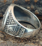 Ring Wikingerkompass Vegvisir, Gr. 56-76 (wiko2) - Silber