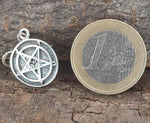 Ohrring 23 Baphomet Pentagramm - Silber