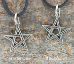 Pentagramm 45 mit Schlangenkette - Silber