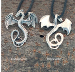 Drache 235 mit Schlangenkette - Silber