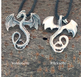 Drache 235 mit Schlangenkette - Silber