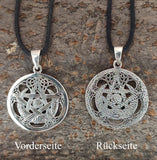 Pentagramm 228 mit Schlangenkette - Silber
