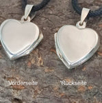 Herz Medaillon 186 mit Schlangenkette - Silber
