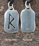 Rune Raido 302 mit Schlangenkette - Silber