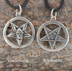 Pentagramm 54 mit Schlangenkette - Silber