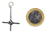 Kreuz 65 mit Schlangenkette - Silber