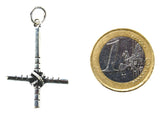 Kreuz 65 mit Schlangenkette - Silber