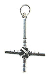Kreuz 65 mit Schlangenkette - Silber